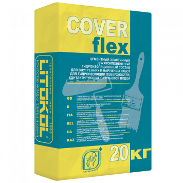 Гидроизоляция цементная LITOKOL COVERFLEX, (компонент А), 20 кг