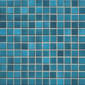 Мозаика серия Fresh 2,4 x 2,4 см Pacific blue mix glossy (глазурованная)