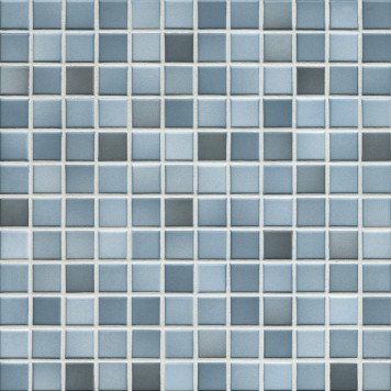 Мозаика серия Fresh 2,4 x 2,4 см Denim blue mix Secura (противоскользящая R10/B)