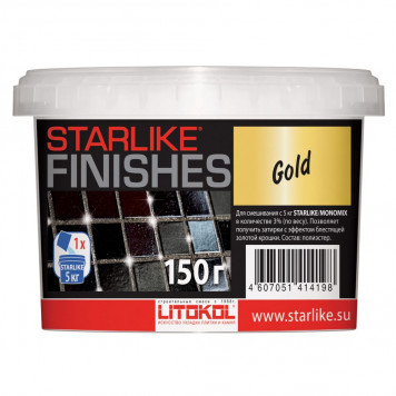 Затирочная смесь (добавка) STARLIKE FINISHES GOLD, (золотая), 150 г