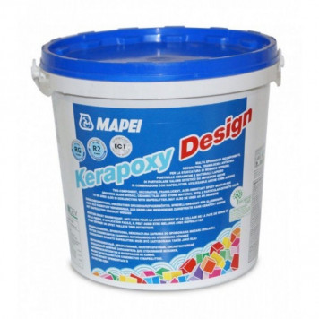 KERAPOXY DESIGN №111 серебристо-серый (старый 702), 2-х комп. эпоксид. герметик, 3 кг